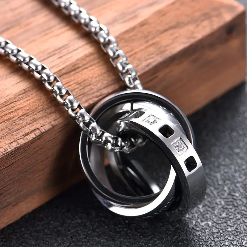 Collier pendentif  à 3 anneaux